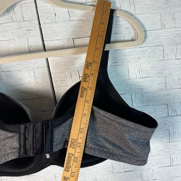 Torrid T-shirt, bra, adjustable straps, dark, gray & black Brazil plus size - Picture 5 of 7